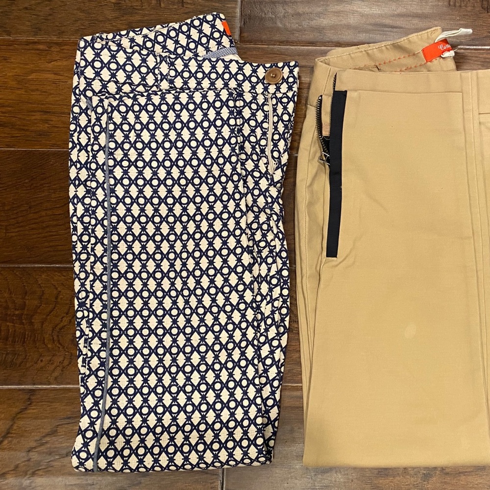 Anthropologie Cartonnier Tan/Navy Business Pant